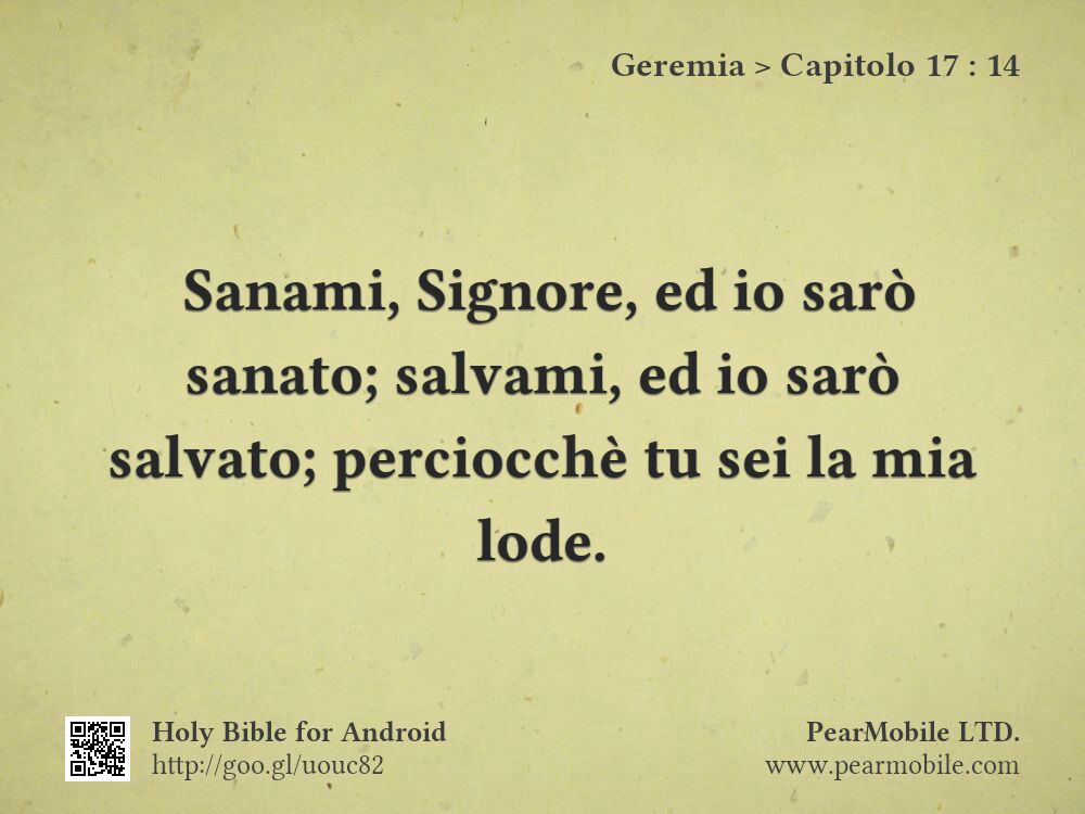 Geremia, Capitolo 17:14
